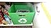 Alexi Ricci Green Folding Designer Recycle Bin 13x13 x 13 inch Ideal for Recycling of Newspapers - Magazines Office Papers Great for Office- Under Kitchen Sink - Dorm Room - Under Desk-