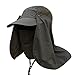 Deruicent Fishing Hat Folding Sun Hat 360° UV Protection Adjust Cap for Men Women Hiking Fishing Outdoor Yard Garden Working (Army Green)