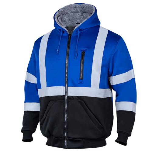 Vendace Men High Visibility Fleece Hoodie