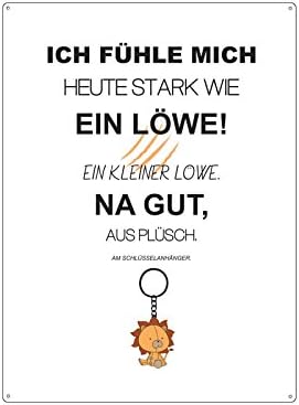 Interluxe Metallschild Retro Wandschild Blechschild Ich Fuhle Mich Heute Stark Wie Ein Lowe Amazon De Kuche Haushalt