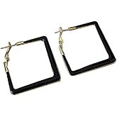 Big Geometric Hoop Earring Multicolor Enamel Round Dangle Drop Earrings for Women Exaggerated Statement Jewelry