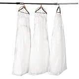 QEES Waterproof Clear Wedding Dress Garment Bag Long Dress Dust Bag Soft, 1 PCS Breathable, Durable Moistureproof Wedding Gown Travel & Storage Garment Bag YFZ14 (23