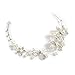 Tinksky Women's Wedding Bridal Crystal Rhinestones Pearls Decor Hair Band Headband Tiara Headdress