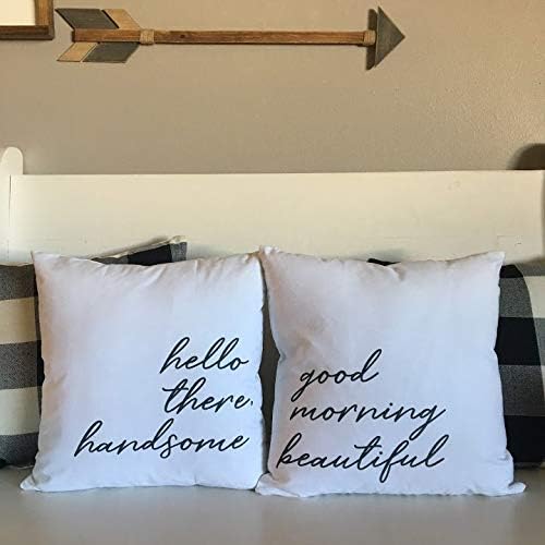 Amazon Com Set Of 2 Hello There Handsome Good Morning Beautiful