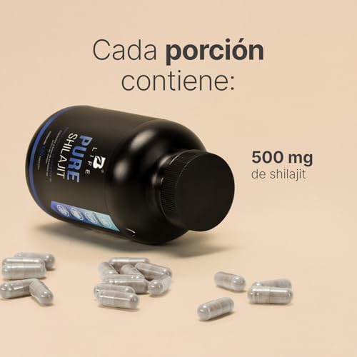 B Life Shilajit Puro | 120 cápsulas | Alta Pureza | Energía, Vitalidad y Balance Hormonal | Extracto 100% Puro | Pure Shilajit | B Life.