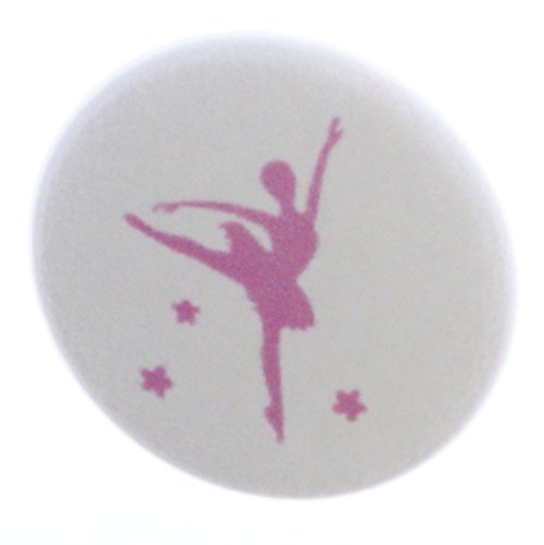 A&T Designs Pink Ballerina Silhouette 1.25" Pinback Button Pin #1 Ballet Dancer