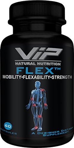 VIP Natural Nutrition, Flex Joint Care Supplement Product, Designer Mobility Flexibility and Strength Formula, Glucosamine, Chondroitin, MSM, Hyaluronic Acid and Ascorbic Acid(60 capsules)