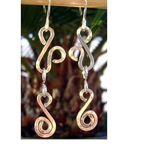 16 gauge sterling silver earrings Handmade