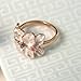 Yoursfs White Flower Cocktail Rings for Lady Colorful Cubic Zirconia Rings for Women 18K Rose Gold Plated Jewelry Gift