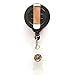 Thin Blue Line - Retractable Lanyard Badge Reel - Nurse ID Name Tag Custom Clip On Badge Holder (1/4 Flag Belt Clip)