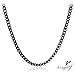 KissYan Black Stainless Steel 1.0 mm to 2.0 mm Box Chain Necklace 18-30 Inch for Unisex