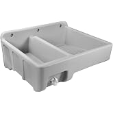 FLEXIMATIC Fleximatic 2037 Compact Left Pool Laundry Room Sink, 80cm x 50cm x 85cm, Stainless Steel, Wall-Mount