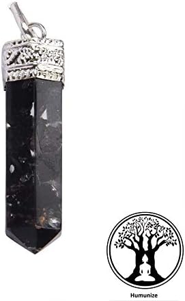 Humunize Reiki Spiritual Faith Healing Gemstone Orgonite Bullet Bionize Necklace Black Tourmaline Pendant