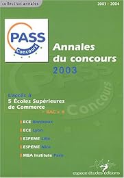 Annales du concours PASS 2003