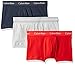 Calvin Klein Men's Underwear 3 Pack Cotton Stretch Low Rise Trunks