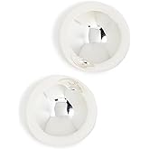 Annika Inez Women's Small Hemisphere Earrings, Silver, One Size