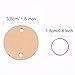 Bememo 1.5 inches/ 3.8 cm Round Wooden Discs with Holes, 100 Pieces Birthday Board Tags and 100 Pieces 15 mm Rings for Arts and Crafts
