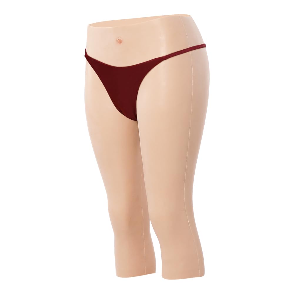 KUMIHO Crossdresser Silicone Panties Hiding Gaff Hips Enhancer for Crossdresser Transgender Transvestite CD 7-Point Panty White