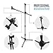 Black Tripod Boom Microphone Stand - Convenient, Portable, and Adjustable Mic Stand, Tree New Bee TNB-ARM04