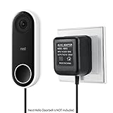 Power Adapter for Nest Hello Video Doorbell 18v Output Power Supply Cable Charger Kit w/ 2 Cord | AC Adopter Plug for Outdoor Wall Outlet Plug-in by Sully