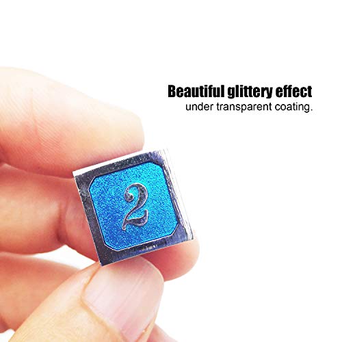 image for Haxtec 7PCS Zinc Alloy Metal Dice Durable Polyhedral Dice D20 D12 D10 