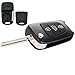 Aupoko Keyless Remote Key Shell Case, 3 Buttons Uncut Flip Folding Entry FOB Shell Replacement for KIA Rondo Sportage Soul Rio