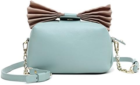 Mini Crossbody Bag,YOUNA Genuine Leather Cute Mini Crossbody Bag For Women With Bowknot Green