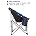 ENKEEO Camping Folding Chair Portable Moon Saucer Chair Support 330 LBS with Heavy Duty Steel Frame Comfortable Padded Round Seat for Outdoor, Picnic, Fishing, Backyard, and Indoors, Carry Bag Includethumb 2