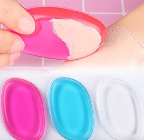 Premium Quality Silicone Gel Makeup Applicator By Blu Peak Beauty – Beauty Blender &amp; Foundation Sponge – Eco-Friendly &amp; Easy To Wash – Anti-Bacterial &amp; Anti-Fungal – Set Of 3 Different Colors