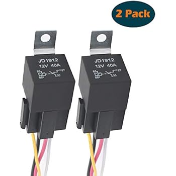Amazon.com: ARTGEAR JD1912 Car Relay Harness 12V 40A 4 Pin ... awg car stereo wiring harness 