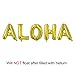Gold Aloha Balloons | Aloha Decorations for Party | Aloha Sign for Summer Party, Tropical Party, Hawaii Party, Pool Party, Beach Party | 16inch