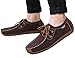 XIU XIAN Men's Snail Casual Lace-up Genuine Leather Flat Sneaker Shoes