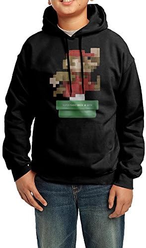 Boys Mario Classic Color Amiibo Super Smash Bros Series Hoodie Black