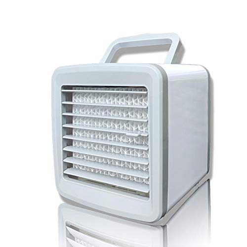 HEYJUDY Mini Portable Air Conditioner Fan One-Button Switch 7 Color Gradient Effectively Purify Air Dormitory Cooling Mobile Fan