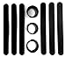 TheAwristocrat 9 Black Silicone Slap Bracelets - Soft & Safe Party Favors - Durable
