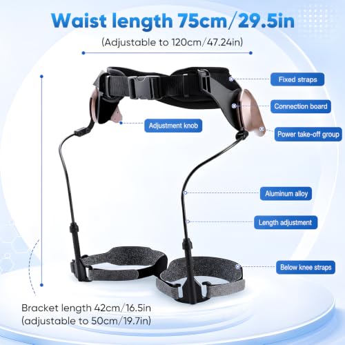 Dispositif de Marche exosquelette, Déambulateur de rééducation à vitesse réglable en continu, Exosquelettes Réglables pour Jambe, Destinées Aux Adultes et Aux Personnes âgées