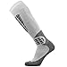 Pure Athlete Ski Socks Warm Merino Wool - Best Lightweight Thin Ski Snowboard Sock Women Men (1 Pair - Silver/Grey, Large-X-Large)