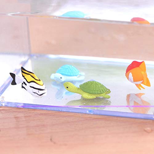 ZAMTAC 2pcs Small Cute Turtles Aquarium Micro Fairy Garden Miniatures Decoration Dollhouse Ornament Figurines Toys DIY Accessories - (Color: 2pcs Random) - Thumbnail 5