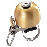 Rockbros Bike Bicycle Cycling Handlebar Bell Safety Metal Ring Loud Sound Handlebar Bells Ultra-loud MTB Road Bikes Horns (Gold) CS195
