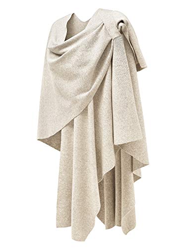 PULI-Damen-Poncho-Schal-mit-Kaschmir-Strick-Cape-Cardigan-fr-Frauen-One-Size
