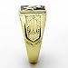 Marimor Jewelry Men's Stainless Steel 14K Gold Ion Plated Crystal Masonic Lodge Freemason Ring Size 13
