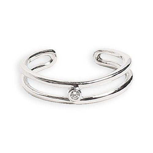 Toe ring | comfort .925 sterling silver & cubic zir…