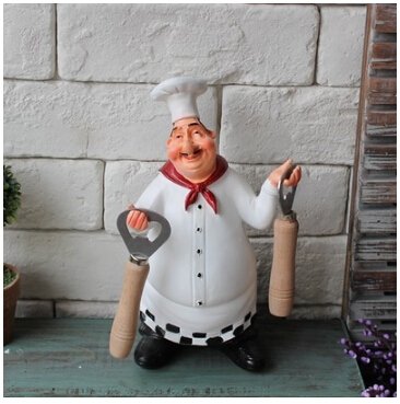 Kiaotime 98917pj Italian Chef Figurines Kitchen Decor With