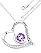 Valentine's Day Gift Natural Amethyst Gemstone February Birthstone Necklace Sterling Silver Birthday Gift for Her