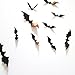OVERMAL 12pcs Black 3D DIY PVC Bat Wall Sticker Decal Home Halloween Decoration