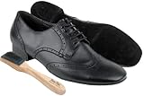 Very Fine Men's Salsa Ballroom Tango Latin Dance Shoes Style PP301 Bundle with Dance Shoe Wire Brush