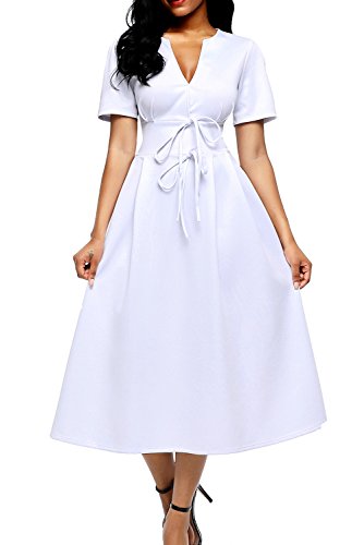 Short v neck dress with sleeves for women Short v neck dress with sleeves for women