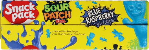 SNACK PACK SOUR PATCH KIDS BLUE RASPBERRY FLAVORED JUICY GELS CUPS, 3.25 OZ., 6-COUNT