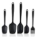 Silicone Spatula,Xpatee 5-pieces Non-Stick Silicone Spatula Heat Resistant Flexible Rubber Spatula Scraper (Black)