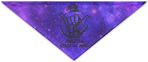 Jiu-Jitsu State Of Mind Baby Pet Triangle Head Scarfs Dog Scarves Puppy Triangle 18.5" X 12" X 7.5"
